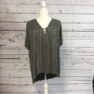 Super soft lace up tunic